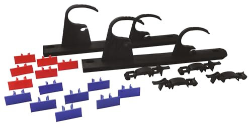 SOMATHERM FOR YOU, Kit supports universels pour collecteurs sanitaires - Installation murale pour diamètres 21,5 à 35mm, avec clips d'identification et étiquettes autocollantes incluses