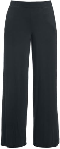 Forplay Marlène Taille Haute Femme Pantalon en Toile Noir M 95% Viscose, 5% Élasthanne Marlene