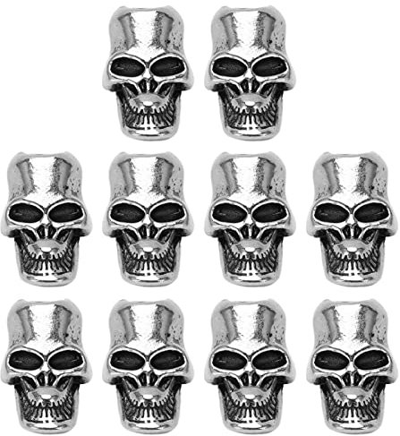 Alomejor Paracord Messer Lanyard Bead Anhänger Schnalle Regenschirm Seil Schlüsselbund Schädel Bead Anhänger DIY Zubehör
