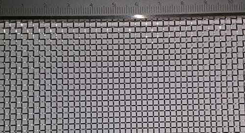 Edelstahl Drahtgewebe (V4A) mit 2mm maschenweite, 0,56mm drahtstärke. (10 Mesh) Maße: 1000mm x 500mm