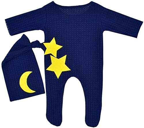 Uposao Baby Photography Props Costume Newborn Baby Girl/Boy Footed Romper Crochet Knit Costume Photography Prop Hats and Outfits for 0-3 Month Baby