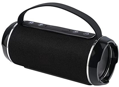 Outdoor Portable Wireless Bluetooth Speaker HighPower Bar Sound Column Subwoofer Music Center BoomBox 3D Stereo Radio (Color : Black, Size : Medium)