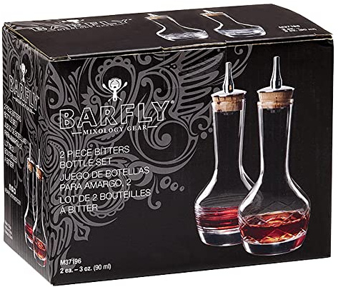 Barfly Bitters Bottle - M37189/M37191, Glass, 3 oz (90 ml), Set of 2