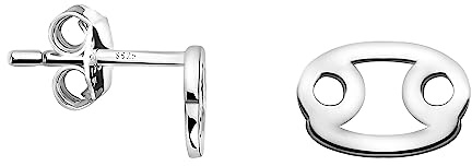 SOFIA MILANI - Boucles d'Oreilles pour Femme en Argent 925 - Clou d'Oreille en Forme Signe Astrologique