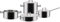 Alessi Convivio DC100S7 - Design Kochgeschirr-Set, 18/10 Edelstahlgriffe mit PVD-Beschichtung, Matte