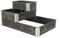 TRUTZHOLM Stufenbeet 3er Set Palettenrahmen Hochbeet 114x75x60 cm aus Holz schwarz Garten Balkon stapelbar