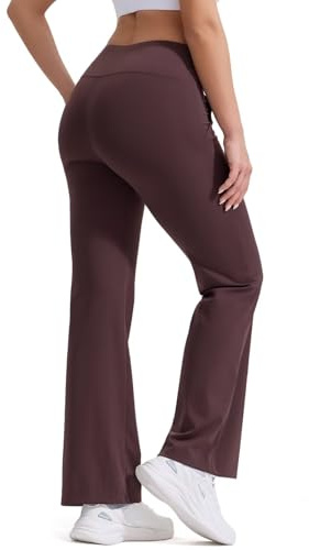 ZENGVEE Bootcut Yoga Pants for Women with Pocket Flared Leggings High Waist | trousers tummy control workout bootleg work pants,quick dry comfortable soft stretch pants