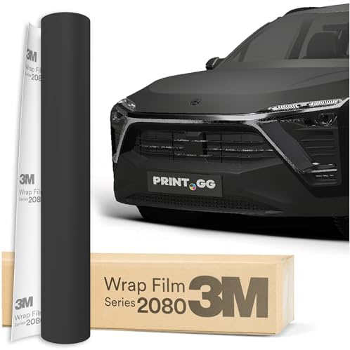 Film Covering Voiture 3M 2080 Black Mat M12, 152 x 30 cm | Autocollant Vinyle Adhésif Auto | Protection Carrosserie Carbone pour Voiture, Moto, Bateau | Wrapping Car Premium
