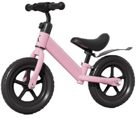 Zxarunas Coche sin Pedal Bicicleta Infantil De Equilibrio Sin Pedales, De Dos Ruedas, con Ruedas Deslizantes, De 12 A 14 Pulgadas Y Altura Ajustable, con Rotación De 360°. Twister Coche(Rose,12inch)