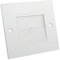 rhinocables Single Gang White Brush Plate Faceplate for Wall-Mounted Installation Tidy Cable Pass Through Insert for Wires and Cable Access (1, White)