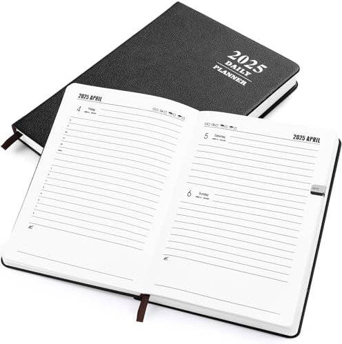 Terminplaner 2026, Kesote Buchkalender A5 Wochenplaner Leder Kalender Terminkalender Hardcover Wochenkalender, 1 Tag 1 Seite