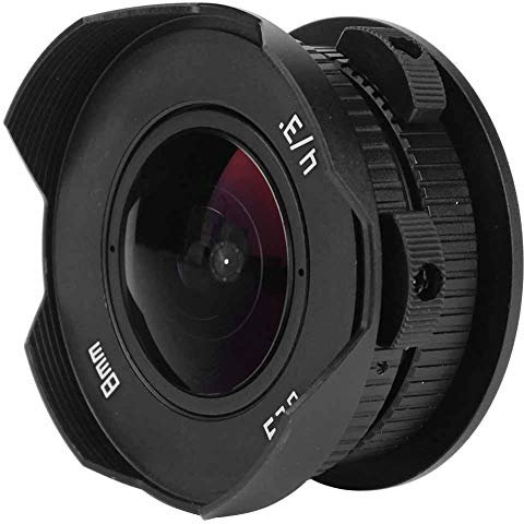 Lente Ojo de pez (8 mm, f3.8, APS, Campo de visión de 180 Grados) Lente Zoom Ojo de pez para cámaras de Montura M4/3