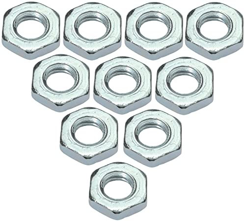 AERZETIX - C49447 - Lot de 10 Écrous bas M4 hexagonaux/6 pans - contre écrous à filetage métrique - en acier zingué