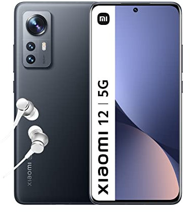 Xiaomi 12 - Smartphone 8 + 256 GB, 6.28” 120Hz AMOLED Display, Snapdragon 8 Gen 1, 50MP+13MP+5MP Triple Camera, 4500mAh, Grey (UK Version + 2 Years Warranty)