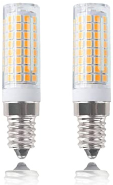 HXWY [Pack of 2 E14 LED Bulb 7W 120V European Light Bulbs Equivalent 75W Incandescent Bulb, Dimmable E14 Base for Cooker Hood Bulbs Turkish lamp Bulb, E14 Socket Light Bulb Warm White 3000K