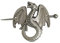 Haarspange aus Metall, Vintage-Stil, mittelalterlich, Wikinger-Haarspange, Haarspange (Drache 1)
