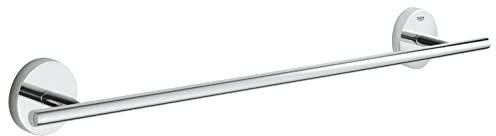 GROHE Start Cosmopolitan QuickFix Towel Rail (Metal, Concealed Fastening, Including Screws and Dowels, Extra Easy to Fit with GROHE QuickGlue), Size 522mm, Chrome, 41166000