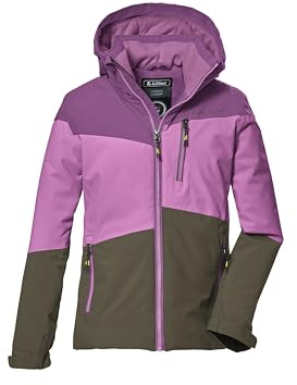 killtec niñas Chaqueta funcional con capucha y paranieves/chaqueta de exterior impermeable KOW 170 GRLS JCKT, dark orchid, 140, 40927-000