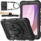 SEYMAC stock Case for Lenovo Tab M8 4th Gen 8 inch 2024/2023 (TB-301FU/TB-300FU/TB-300XU), Full-body Shockproof Case with Screen Protector, Rotating Stand/Hand Strap, Pen Holder, Shoulder Strap, Black