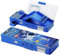 Pop up Multifunction Pencil Case for Kids Astronaut Spacesuit Pen Box Bag Pencil Holder for School Students Starry Sky Cute Pencil box for Boys with Sharpener Password Lock Schedule Whiteboard (Blue）