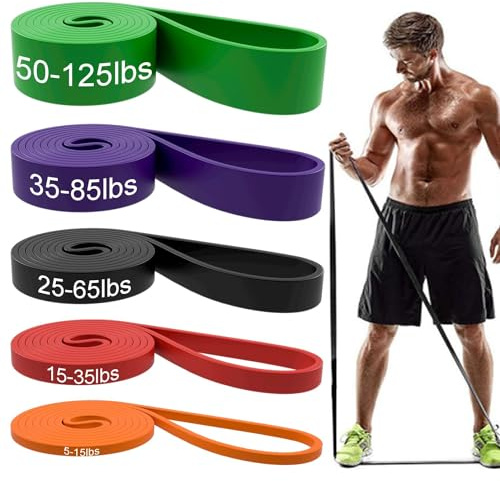 Resistance Bands, Pull Up Assist Bands - Workout Bands, Eexercise Bands for Working Out, Fitness, Training, Physical Therapy for Men Women - Multicolor