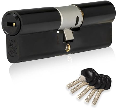 XFORT Colossus Matt Black 3 Star Kitemarked Euro Cylinder Lock 35EX/35 (70mm), British Standard TS007 Anti-Snap Barrel Lock, uPVC Door Lock.
