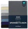 Dreamzie Premium Spannbettlaken 140x200 cm, Spannbetttuch für Dicke Matratzen bis zu 22 cm, Bettlaken 100% Jersey Baumwolle, 150 g/m², Oeko-TEX Zertifiziert - Dunkelgrau