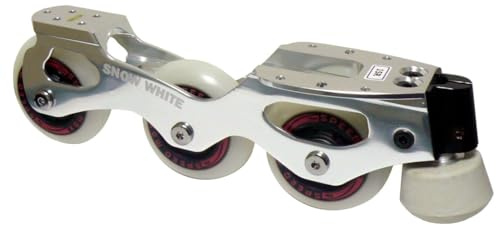 L'ESTEL SKATES - Snow White Inline Roller Skates - Complete Figure Skating Inline Frames - Inline Figure Skating (17/265mm)