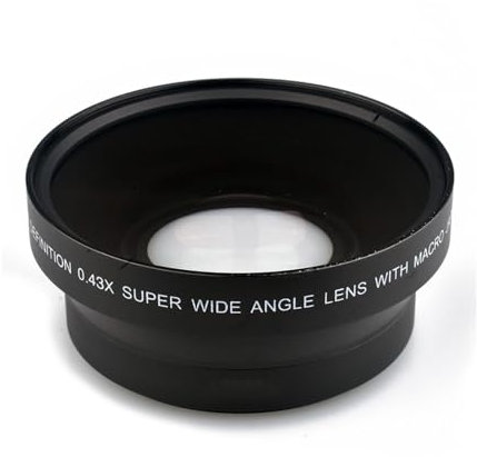 67 mm 0,43 x Superweitwinkel-Fischaugenobjektiv mit Makro-Portion und Vorder- und Rückseite für digitale SLR-DSLR-Kameras, Weitwinkel-Fischaugenobjektiv mit Makro + Vorder- und Rückseite