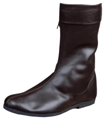 Celanisai Bottes de cowboy en cuir pour homme - Bottes western - Bottes de cowboy classiques médiévales - Bottes d'équitation d'hiver - Bottes de cowboy Western - Bottes hautes en cuir - Tenue de