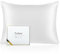 Texbee Silk Pillowcase, 22 Momme Mulberry Silk Pillowcases for Hair and Skin Health, Soft Smooth Breathable Cool Satin Pillow Case for Beauty Sleep, with Gift Box, 1pc (50x75 cm, Ivory White)
