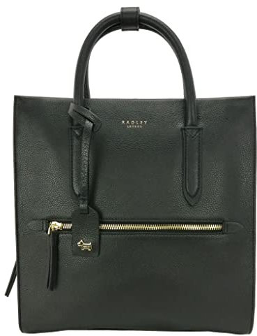 Radley Backpack Bag Medium Top Zip Leather Arlington Court (Black)
