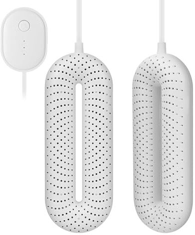 flintronic Shoe Dryer Portable Shoe Dryer Boot Dryer, Foot Warming Deodorizer with 3 Timer Modes, Safe and Fire Resistant, Suitable for Shoes, Gloves, Socks, Ski Boots, etc. (White)
