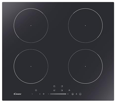 Candy Idea Piano Cottua a Induzione, 4 zone cottura, Vetroceramica, da Incasso, Funzione Keep Warm, Power Management, Touch, App hOn, 59x55x52 cm, Nero - CIS642SCTT/1