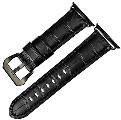 AMSOH Läderarmband för Apple Watch Band 49 mm 45 mm 41 mm 44 mm 40 mm 42 mm 38 mm Series 8 7 SE 6 5 4 3 2 armband klockarmband