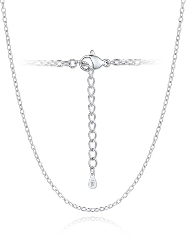 Silvora Catenina Acciaio Donna Uomo, 2,5mm Catenina Argento Lunga 75cm, Collana Catena Sottilissima Acciaio Inossidabile per Anniversario Natale Compleanno