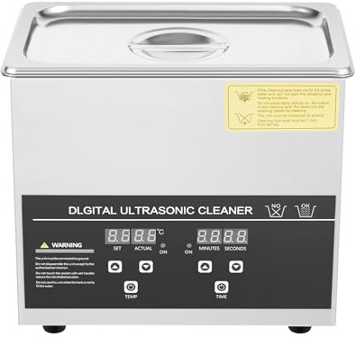 3.2L Ultrasonic Cleaner, Ultrasonic Cleaning Machine with Heater and Timer, Stainless Steel 120W Ultrasonic Cleaning Machine Washing Machine for Jewelry Glasses, 3.2L/0.8Gal(Actual 2.9L/0.77Gal)