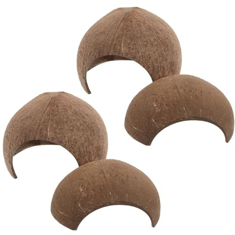 COLLBATH 4piezas Refugios Naturales para Reptiles Cuevas de Acuario para Serpientes Geckos Leopardo y Dragones Barbudos Escondite de Serpientes para Hábitat
