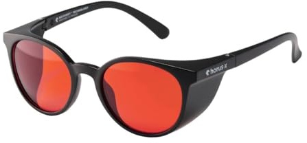 Horus X • Lunette Anti Lumière Bleue Homme Femme Verres Rouges | 99% Filtration Lumière Verte et Bleue pour Écrans le Soir & Sleep Routine | Lunettes Verres Rouges