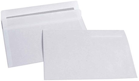 1000Stk. C6 Weiß Briefumschläge - Selbstklebend - ohne Fenster