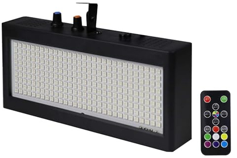 EcoStrobe Stage Strobe Light, Super Bright Flash Stage Lighting, Sound Activated and Speed Control RGB Strobe Light, Flash Party Lighting for Wedding, Xmas, Birthday, Club, DJ (270 LED)
