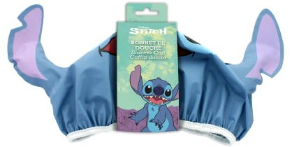 Disney Stitch - Stitch Duschhut - Elastic Bad Motor - Duschhut mit Ohren - wasserdicht