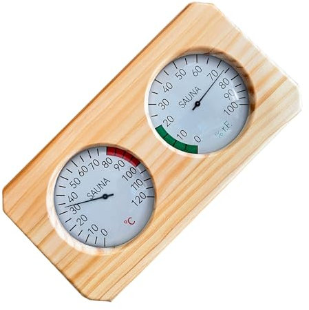 Mesure de la température et de l'humidité - Thermomètre hygromètre fiable pour sauna - Moniteur et maintien d'un meilleur environnement de sauna - Thermomètre précis et facile à lire