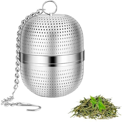 YHT Tea Infuser for Loose Tea,Stainless Steel Tea Ball Strainer with Chain,Mesh Tea Infuser for Teapots,Mugs,Cups,Loose Leaf Tea,Herbal Tea