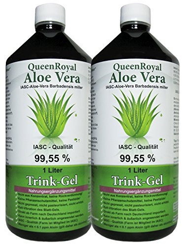 QueenRoyal Aloe Vera Trink Gel 99.55% pur 2 Liter Sparpack. 30256 G