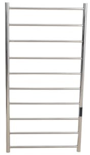 AQUAWORLD Stainless Steel 304 Electric Towel Warmer Heated Towel Rail with Built-in Timer for Bathroom Wall Mounted Bath Towel Heater Hardwired Electric Heated Towel Rack Polished Chrome 1100mmx600mm
