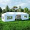 Partyzelt Outdoor 9x3M mit 8 Seitenwänden & Fenstern Wasserdicht Terrassenüberdachung für Garten Hochzeit Party Sonnen- und Regenschutz Weiß