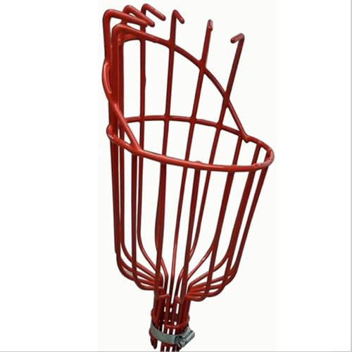 Recolector de frutas telescópico de alto alcance, extensible para la cosecha de árboles, construcción de hierro con mecanismo de captura suave (34,5 x 14,5 cm), multiusos para frutas/nueces/flores