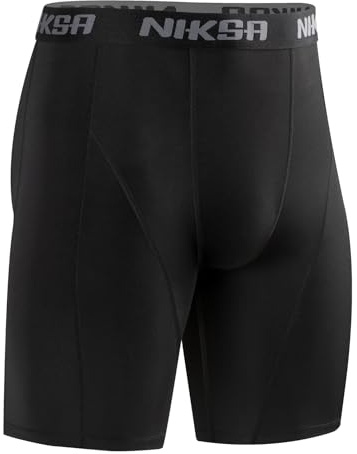 Niksa Mallas Cortas Running Hombre Pantalones Cortos de Compresión para Deporte, Fitness, Gym