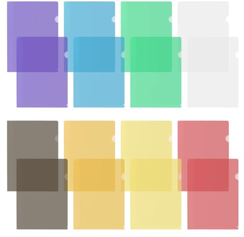 Lot de 16 Pochettes Transparentes A4 Ouvertes sur Le côté - Format A4